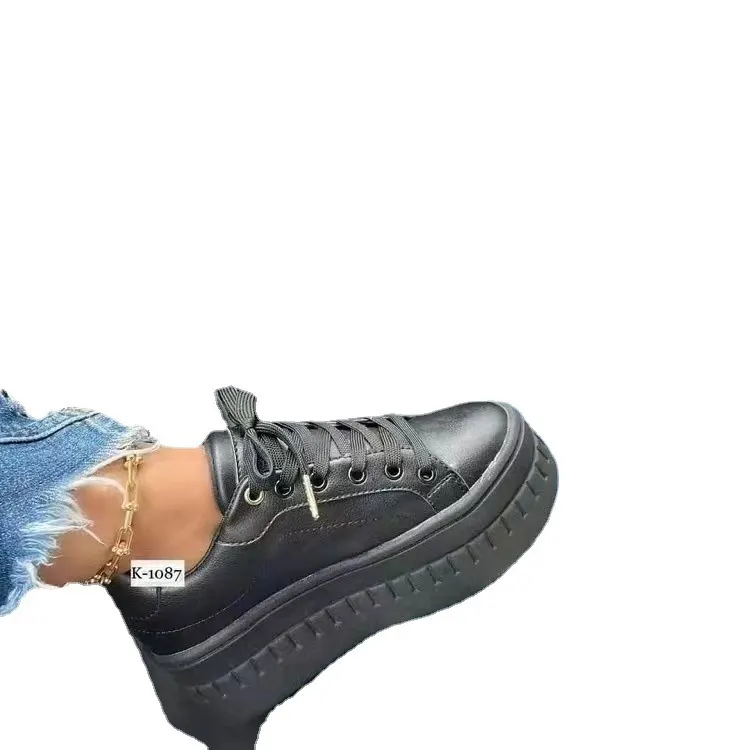 Breakj Breakj New Large-Size Single-Shoe Women's Round Head Thick Sole Casual Sticky Shoes Single Shoes
