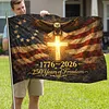 250th Anniversary USA 1776-2026 Commemorative Flag 5ft X 3ft 3 Ply Birthday Patriotic Flag for Independence Day Parades Garden Yard Events