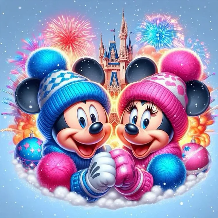 Full Round Diamond Painting - Disney Mickey Minnie 30*30CM