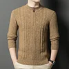 Thickened warm half-zip knitted bottoming sweater