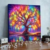 (Framed)Diamond Painting -DIY Round Drill Tree of Life with Frame(25x25cm)