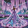 Diamond Painting-DIY Crystal Rhinestone Girl in the Flower Bushes