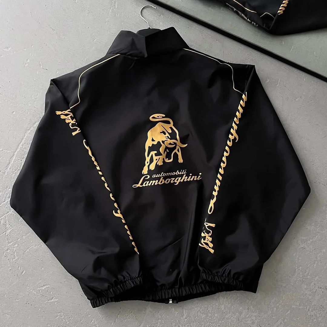 Unisex Classic Team Logo Retro Racing Jacket