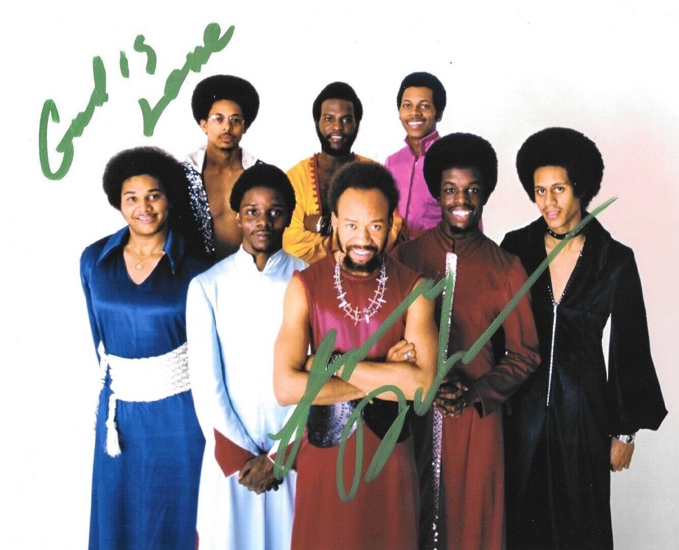 * LARRY DUNN * signed 8x10 Photo Poster painting * EARTH, WIND & FIRE * COA * 4