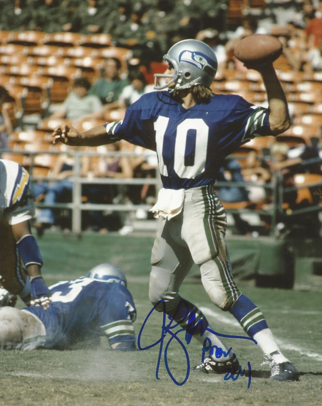 JIM ZORN SIGNED SEATTLE SEAHAWKS 8x10 Photo Poster painting #4 w/PROOF