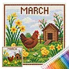 Stamped Cross Stitch Kit for Adults Rural Landscape 14CT tapestrymarket