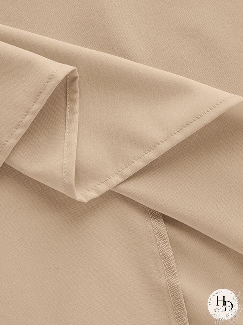 Solid Color Stitching Pleated V Neck Loose Dress