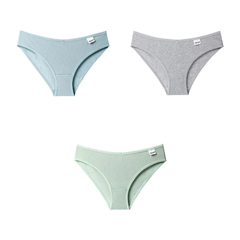 3pcs Women Panties Cotton Underwear For Woman Briefs Female Panties Cotton Lady Lingerie Intimates Women's Underwear BANNIROU