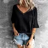 Gioiacombo&trade; Nuovo top estivo a maniche corte con scollo a V