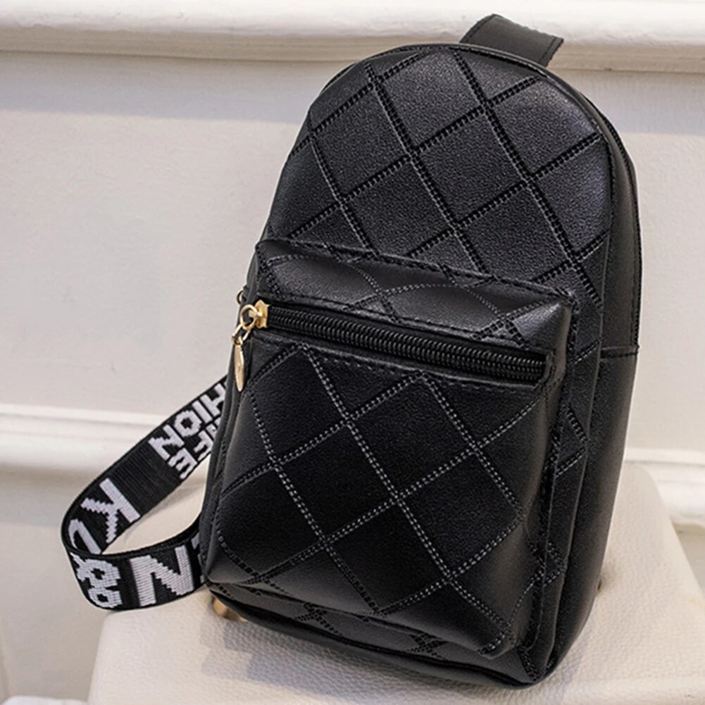 Stavoso first day of school Women Casual Shoulder Bag Zipper Closure Female Crossbody Purse Large Capacity PU Leather Wide Shoulder Strap Female Daily Use