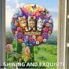 Kitty DIY Diamond Painting Hanging Pendants Acrylic Crafts Kit for Home Wall Decor