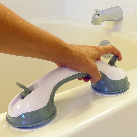 Falling in the bathroom can lead to painful injuries, especially for the elderly! We have a simple yet effective solution Anzen™ Shower Bathroom Suction Cup Safety Grab Bars For Elderly And Handicap.