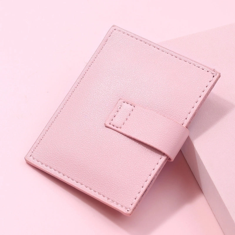 Women’s Solid Color Pu Leather Flip Cover Card Holders