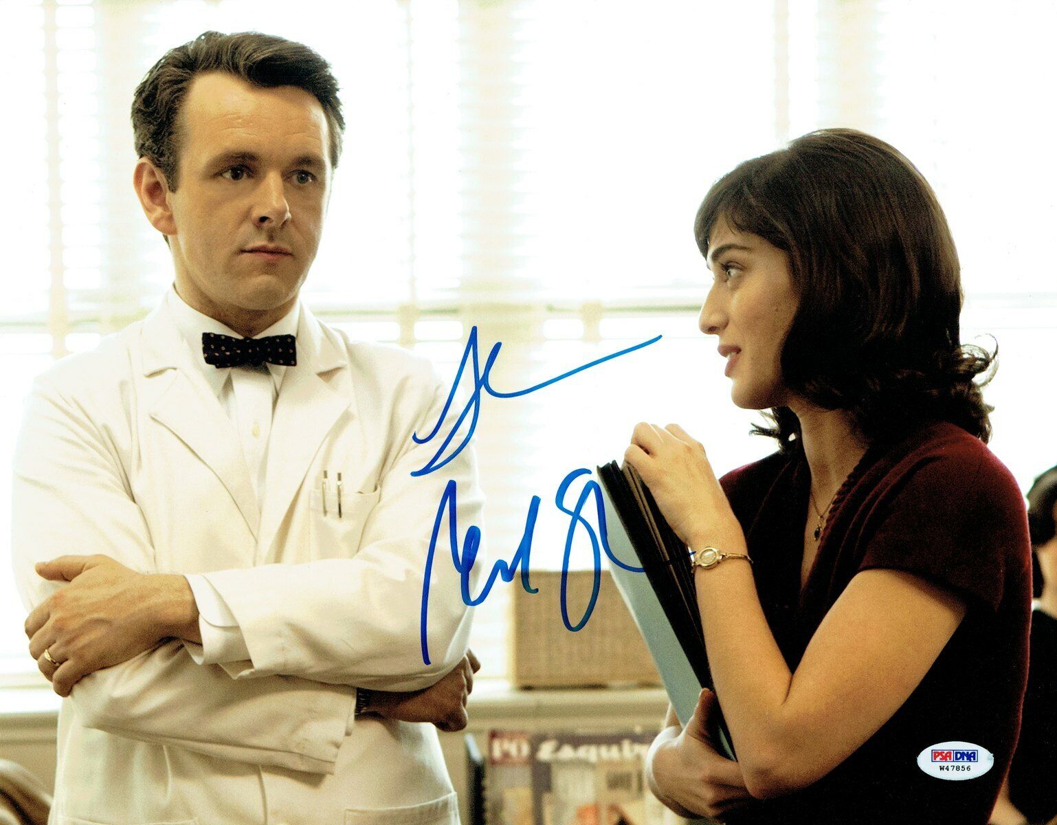 Lizzy Caplan/Michael Sheen Signed Masters of Sex Auto 11X14 Photo Poster painting PSA/DNAW47856