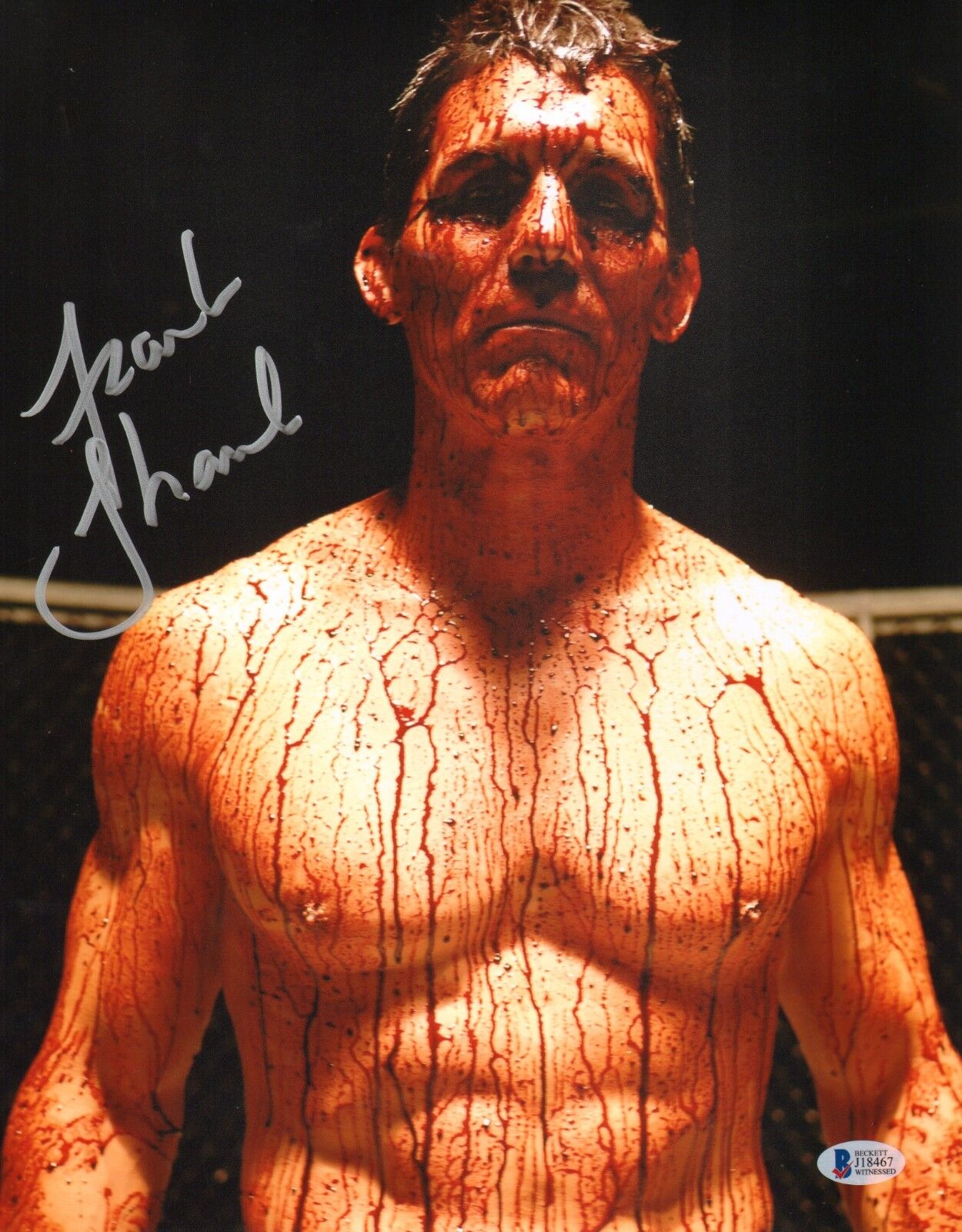 Frank Shamrock Signed 11x14 Photo Poster painting BAS Beckett COA UFC Bloody Picture Autograph 1