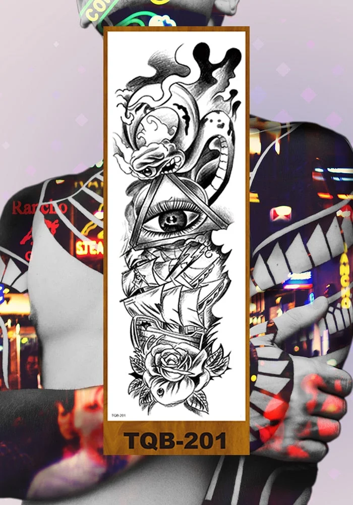 Full Flower Arm Temporary Tattoo Sticker Men Women Adult Girl Body Leg Sexy Fake Tatoo Butterfly Fairy Hummingbird Colorful Tree