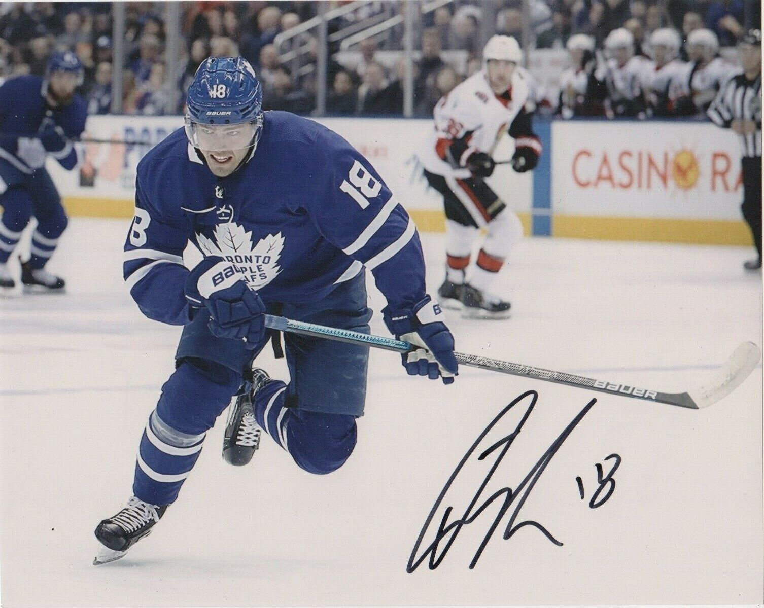 Toronto Maple Leafs Andreas Johnsson Signed Autographed 8x10 Photo Poster painting COA