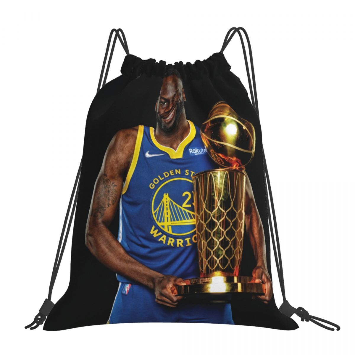Golden State Warriors Draymond Green 2022 Champion Trophy Foldable Sports Gym Drawstring Bag