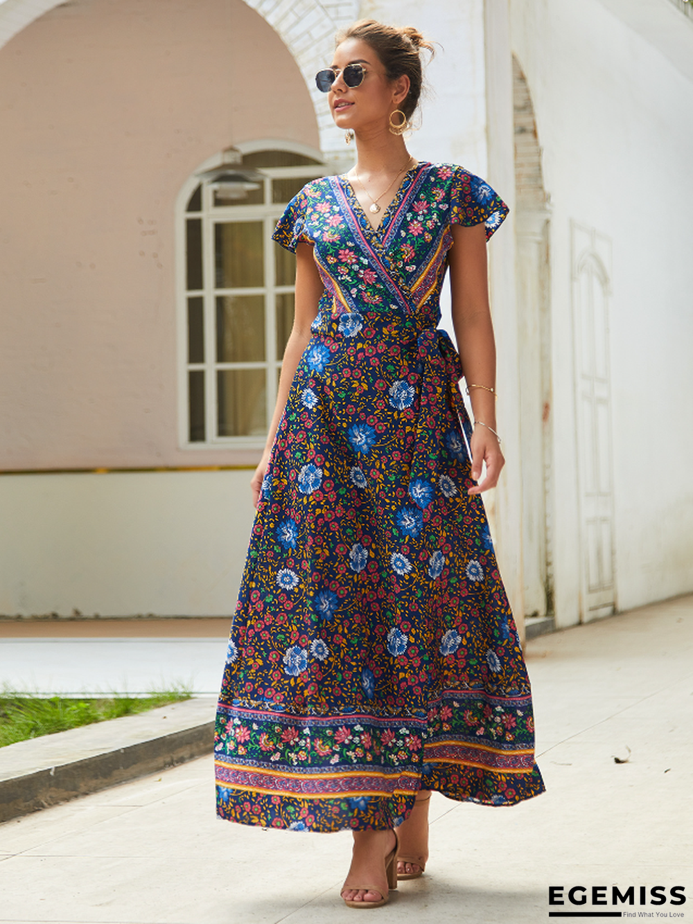 Summer Vacation Print Sexy Jumpsuit Dress Women's Wear | EGEMISS