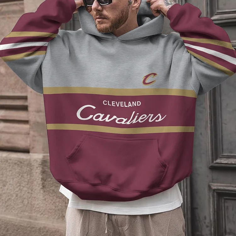 Cleveland CavaliersPrinted Hooded Pocket Pullover Hoodie