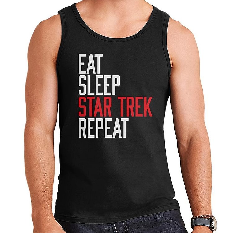 Eat Sleep Star Trek Repeat Men's Vest