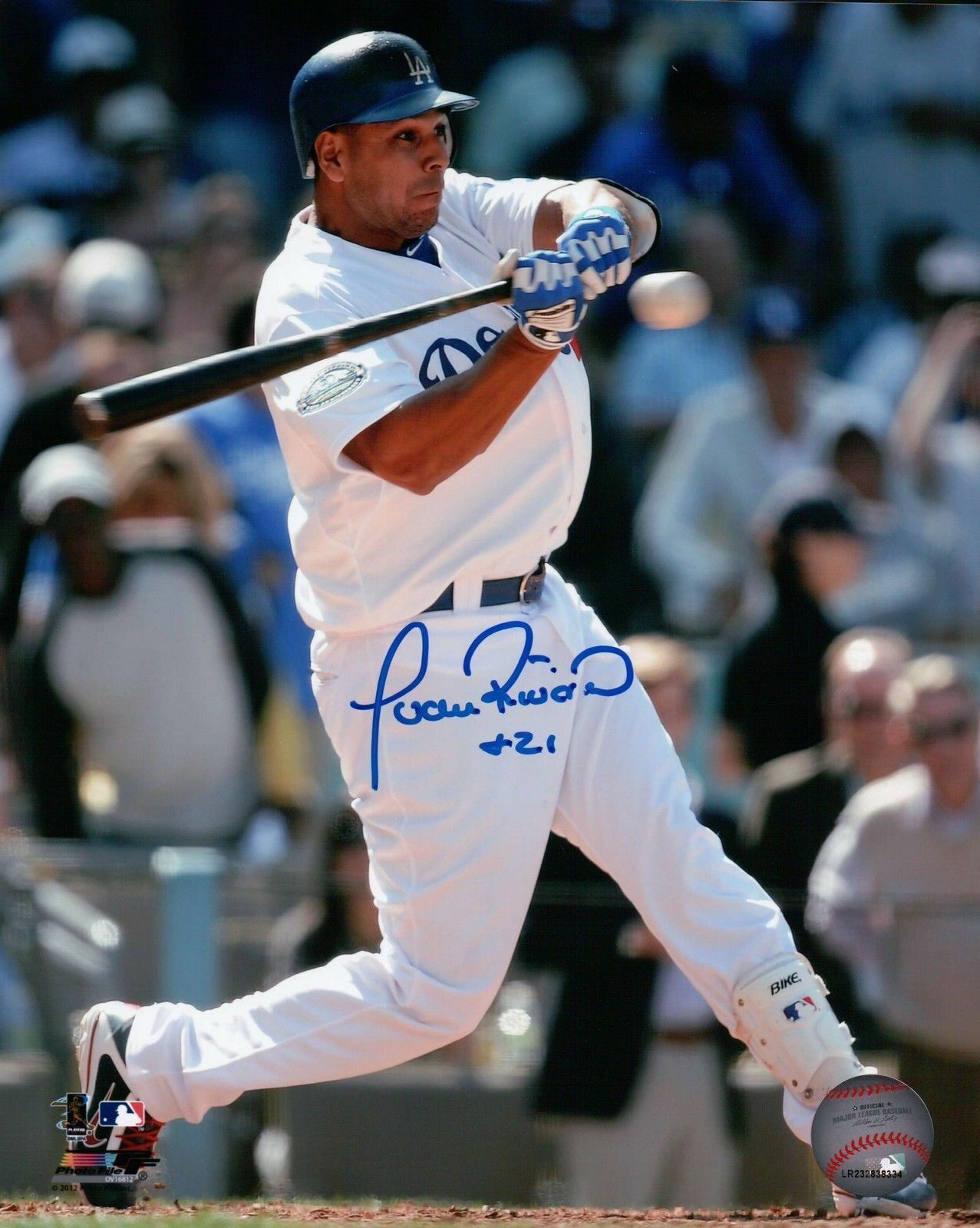 Juan Rivera Signed 8X10 Photo Poster painting Autograph Los Angeles Dodgers Home Swing Auto COA