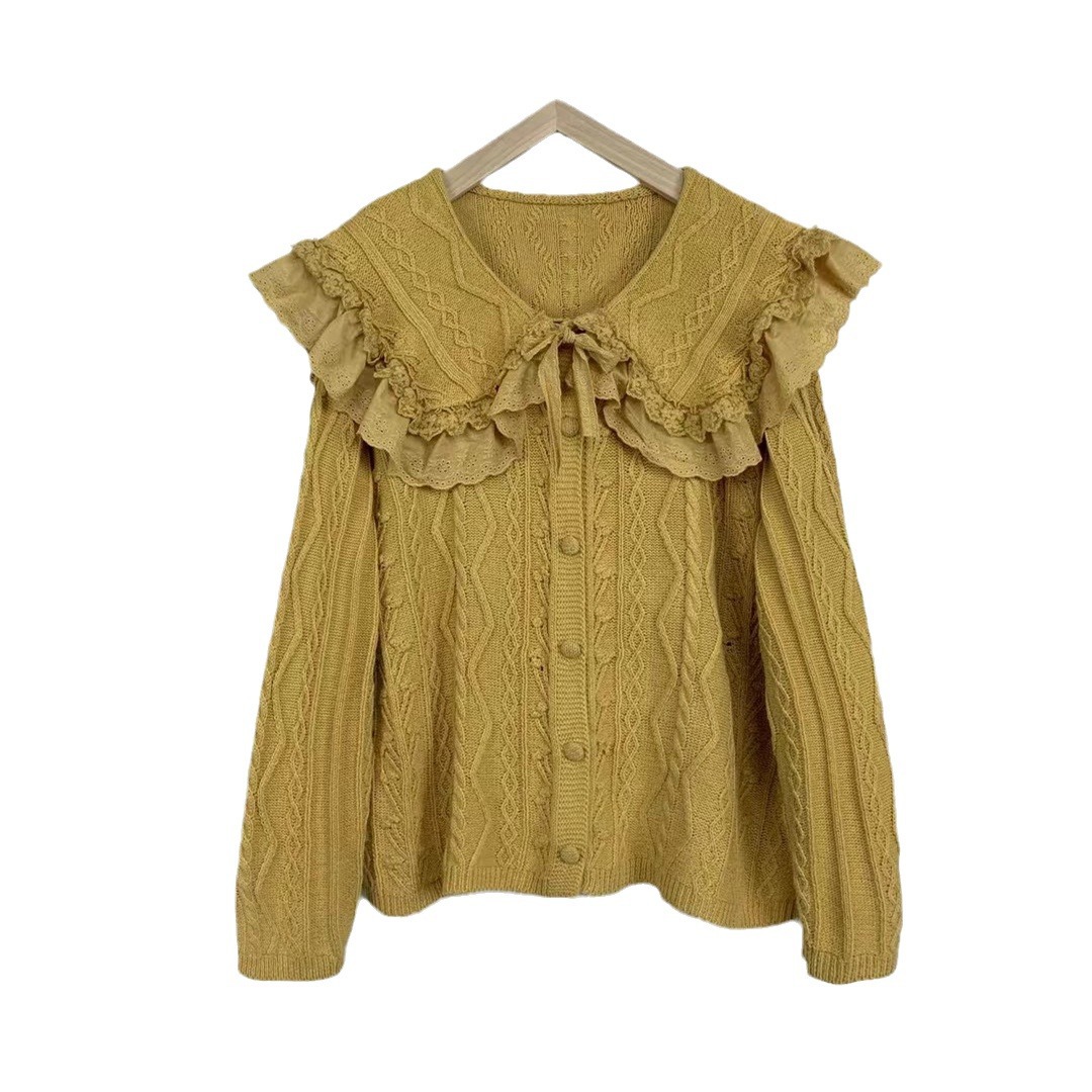 Chicfifth Sweater Women Winter Long Sleeve High Quality Autumn Vintage Top Knitted Cardigan