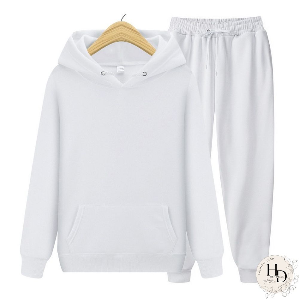 New Mens Ladies Casual Wear Suit Sportswear Solid Color Pullover Pants Autumn And Winter