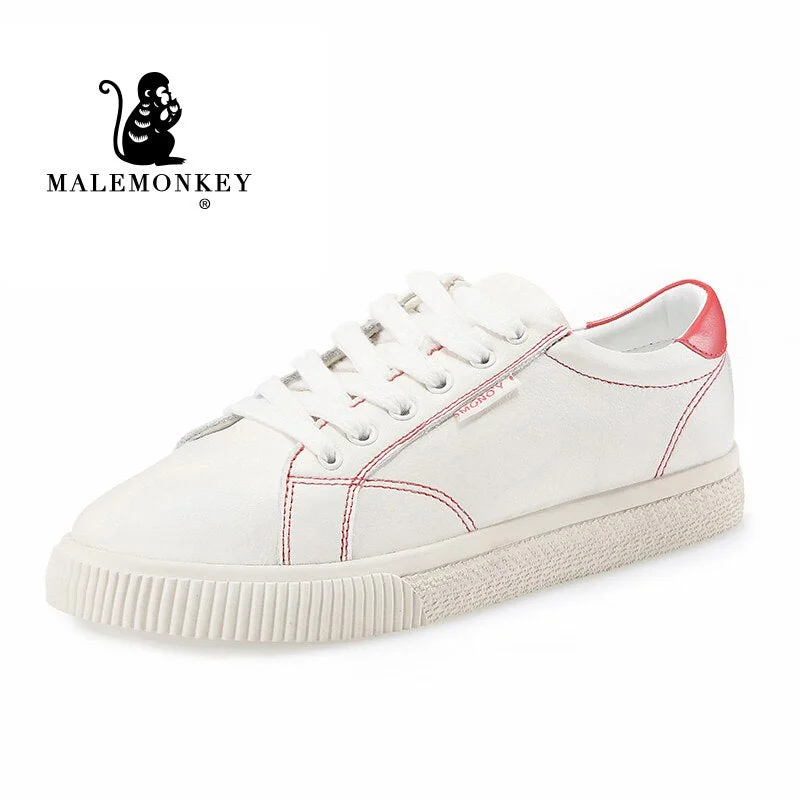Casual Shoes Women White Flat Shoes 2021 Spring Autumn Fashion Outdoor Round Toe Lace up Breathable Comfortable Female Shoes