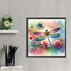 Diamond Painting-DIY Full Round Drill Flowers Dragonfly