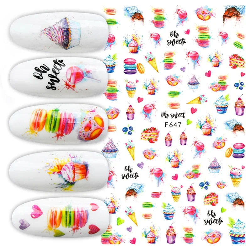 The New 3D Nail Sticker Cool English Letter Stickers For Nail Foil Love Heart Design Nails Accessories Fashion Manicures Sticker