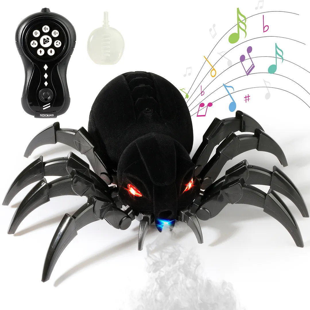 Spider Remote Control Remote Control Spider, Realistic Robot Spider With Spray/Light/Music ...