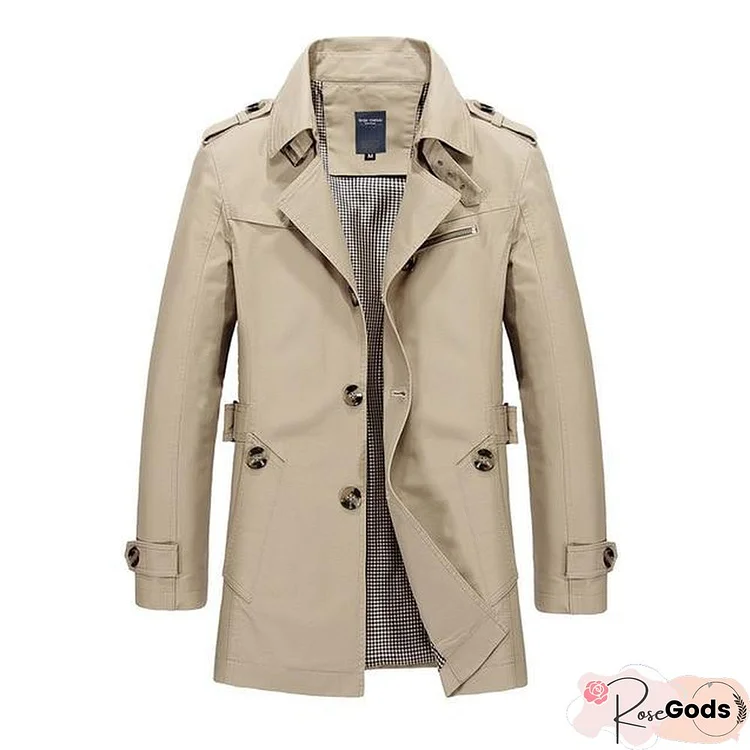 Long Leather Trench Coat Men New Men's Spring Casual Jacket Windbreaker Outerwear High Quality Fashion Long Coat