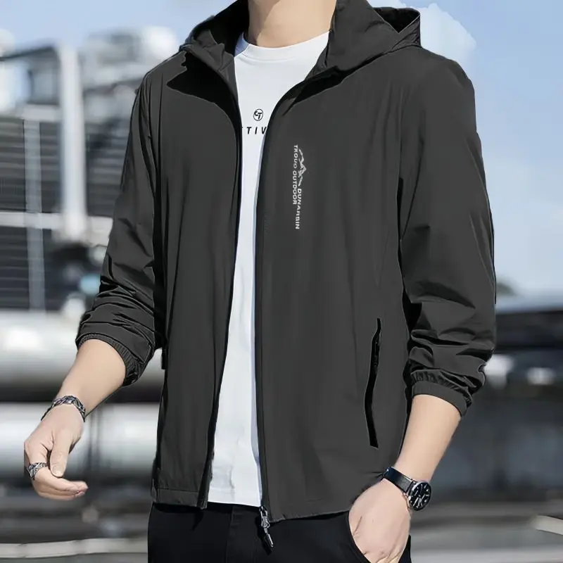 Summer Outdoor Upf50 Sun Protection Jacket For Men 2025 New Style Loose-fit Ice Silk Ultra-thin Sun Protection Clothing