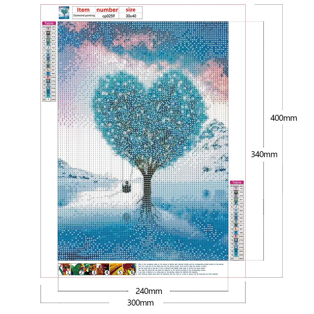 Full Round Diamond Painting 30*40cm - Strange Tree