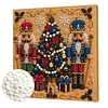 (20x20cm)Nutcrackers DIY Pearl Painting Art With Inner Wooden Framed Kit