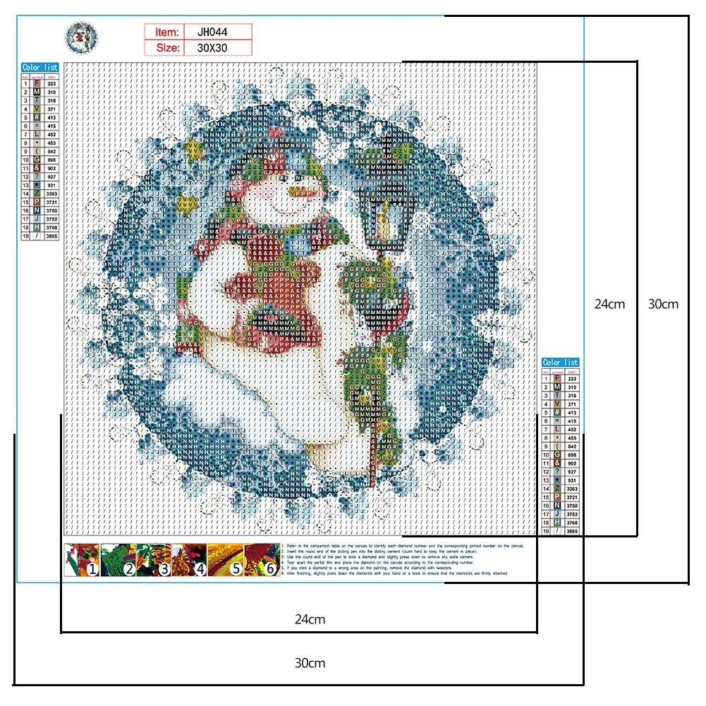 Diamond Painting-5D Full Round Drill Snowman