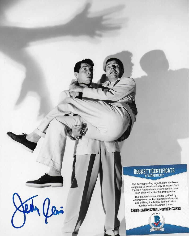 Jerry Lewis #18 with Beckett original signed Photo Poster painting