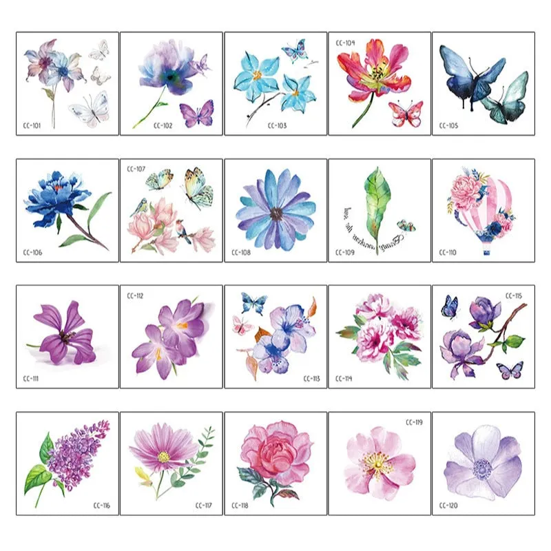 10-20pcs/set Colorful Halloween Skull Head Temporary Tattoo Sticker Child Adult Body Art Water Transfer Fake Tattoo for Face