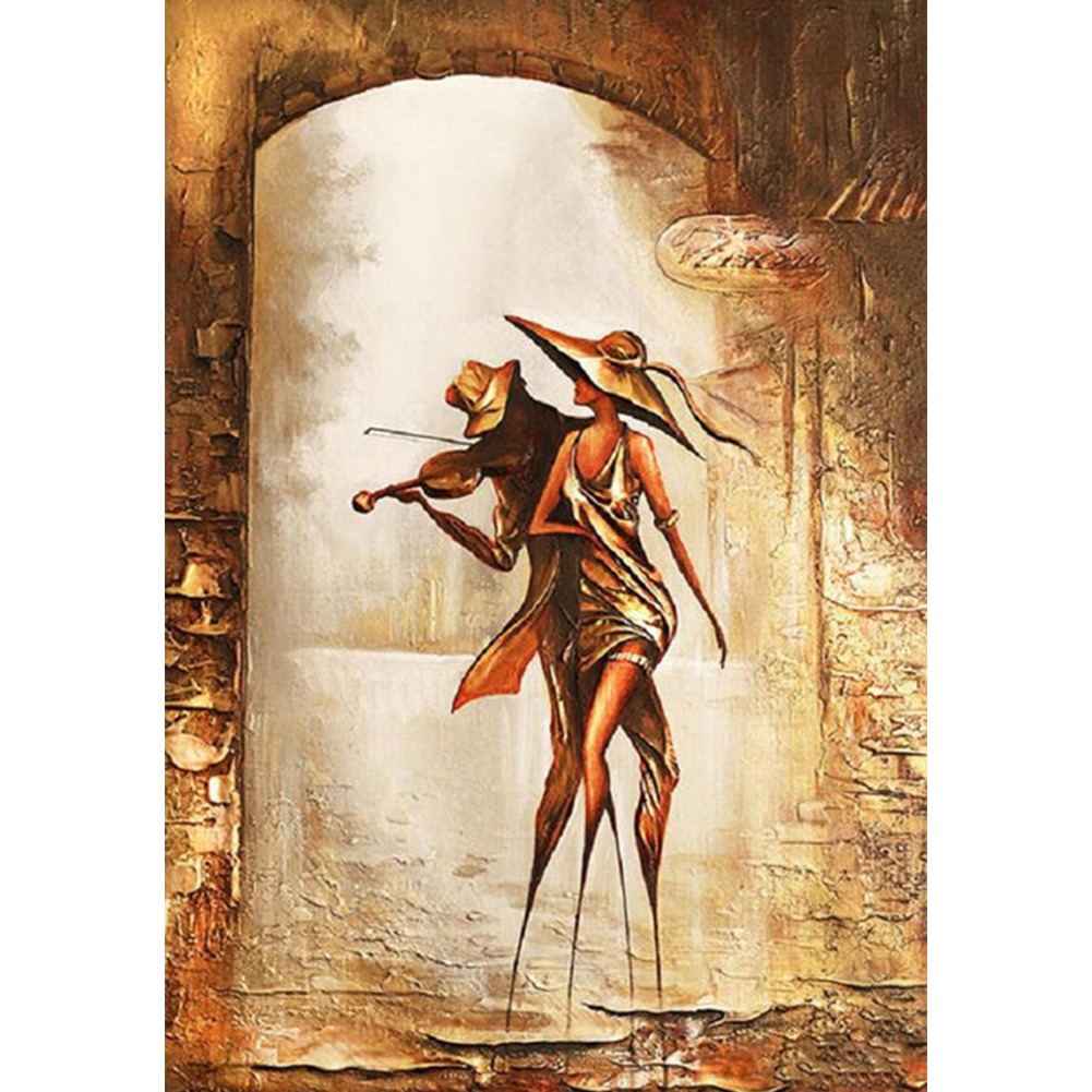 

30*40CM-Elegant Lovers-Round Drill Diamond Painting, 501 Original