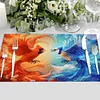 (42.5*29.5cm)Ice and Fire BirdDiamond Painting Placemats Heat Resistant for Beginners