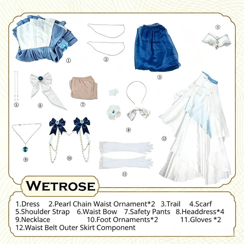 [Wetrose] Pre-Order Wuthering Waves Denia 2nd Anniversary Dress Game Outfit Cosplay Costume 