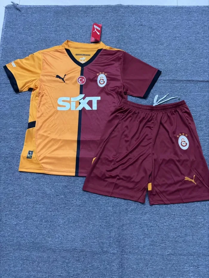 Kids Kit 2024-2025 Galatasaray Home Soccer Jersey