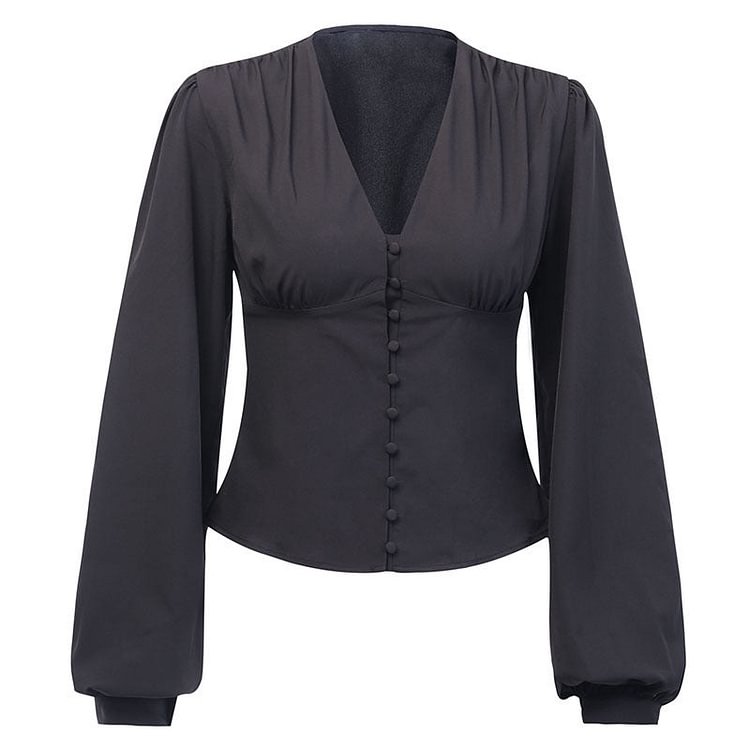 Puff Sleeve High Waist Top