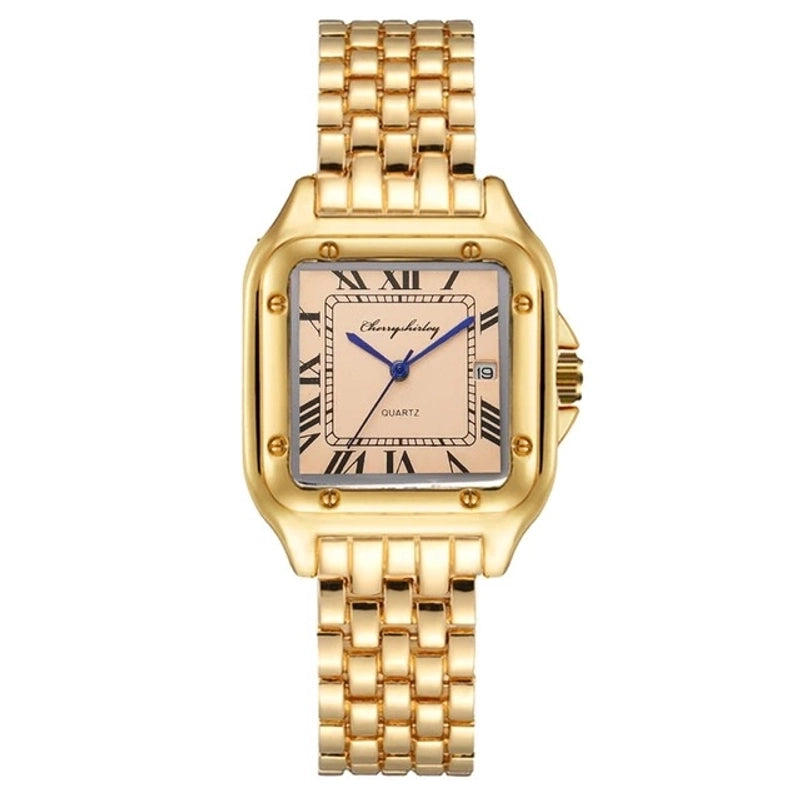 Casual Solid Color Single Folding Buckle Quartz Women’s Watches