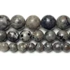 Natural Flame Stone Round Loose Beads Spacer Beads for Making Jewelry DIY Accessories Bracelet Necklace 15 Inch