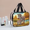 DIY Zebra Diamant Kunst Strass Make-up Tasche Transparent PVC Aufbewahrungspack Geschenk