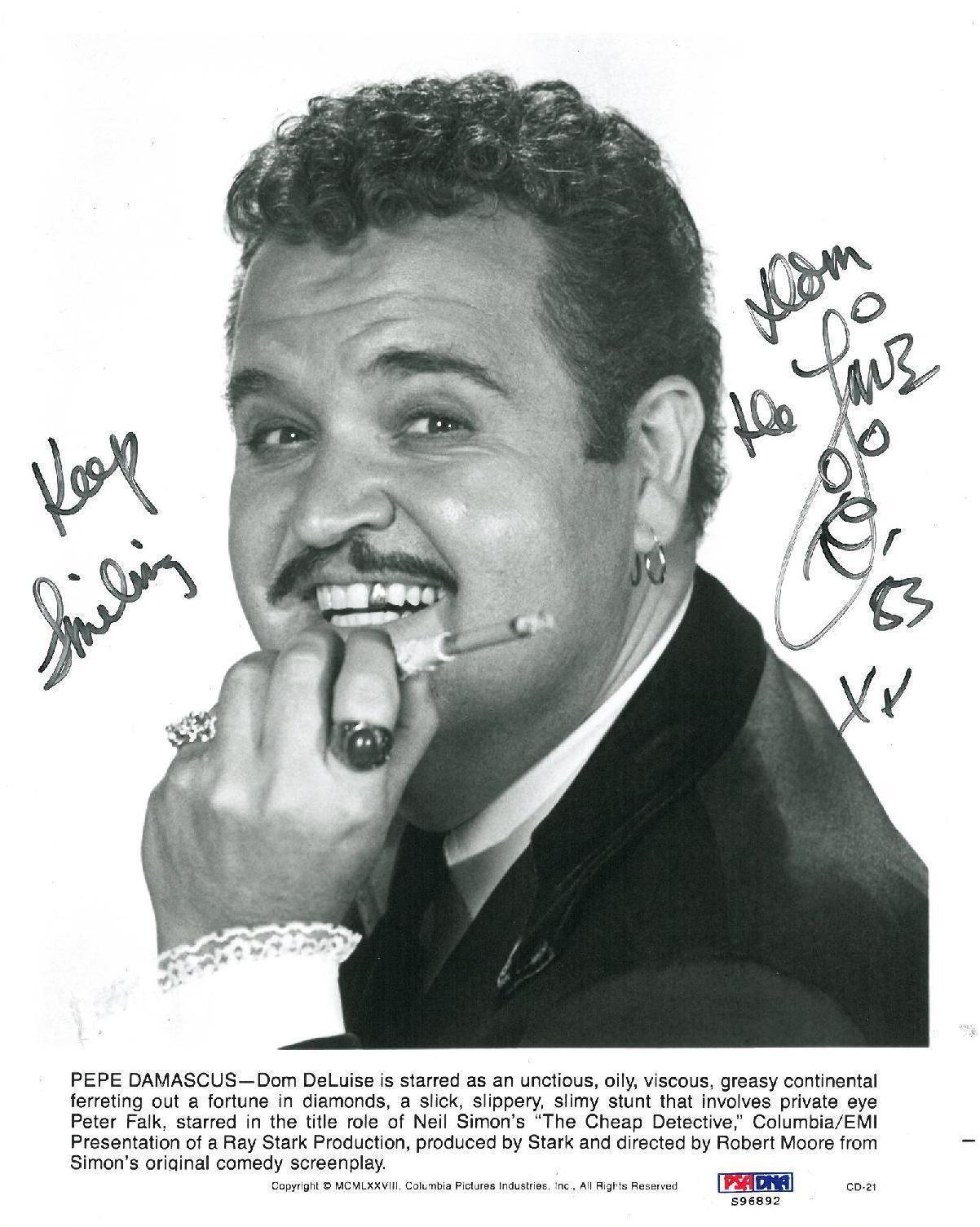 Dom DeLuise Signed The Cheap Detective Autographed 8x10 Photo Poster painting (PSA/DNA) #S96892