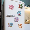(US Local)6Pcs Butterfly Gnome Diamond Painting Fridge Magnet DIY Diamond Fridge Stickers
