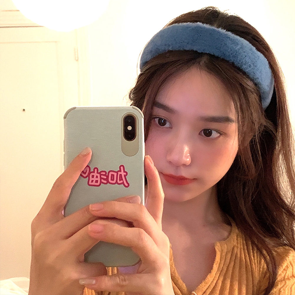 

Korean Simple Headband Hair Band Hair Hoop Women Plush Wash Face Headdress, 501 Original